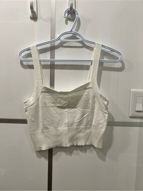 Garage Cream Knit Cropped Tank